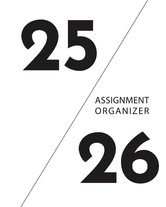 Cover of a college student homework planner